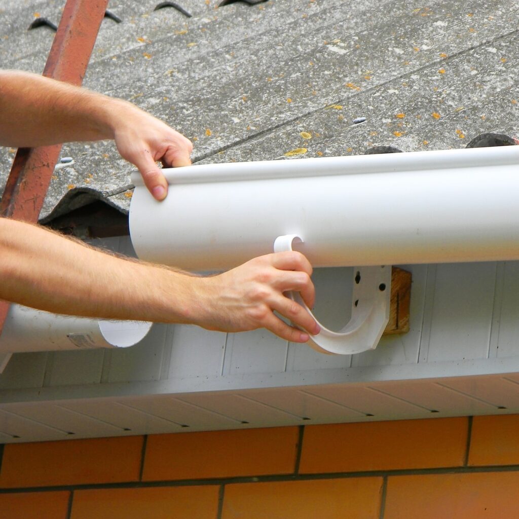 Rain gutter installation